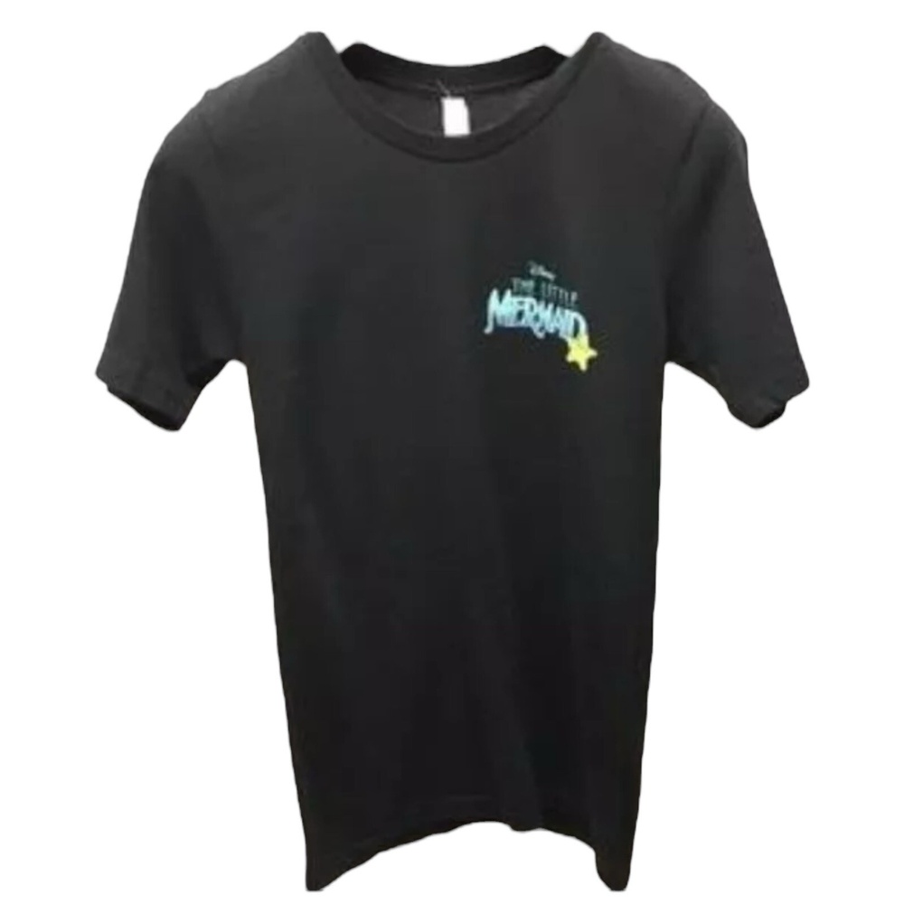 Bella Canvas‎ Tee Black Disney Little Mermaid Jr T-Shirt School Event Notre Dame